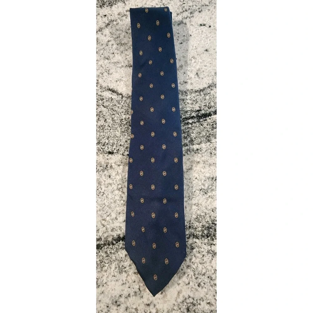 CHRISTIAN DIOR TIE BUNDLE OF 2 SILK USA MONSIEUR YELLOW BLUE PATTERNS DESIGNER